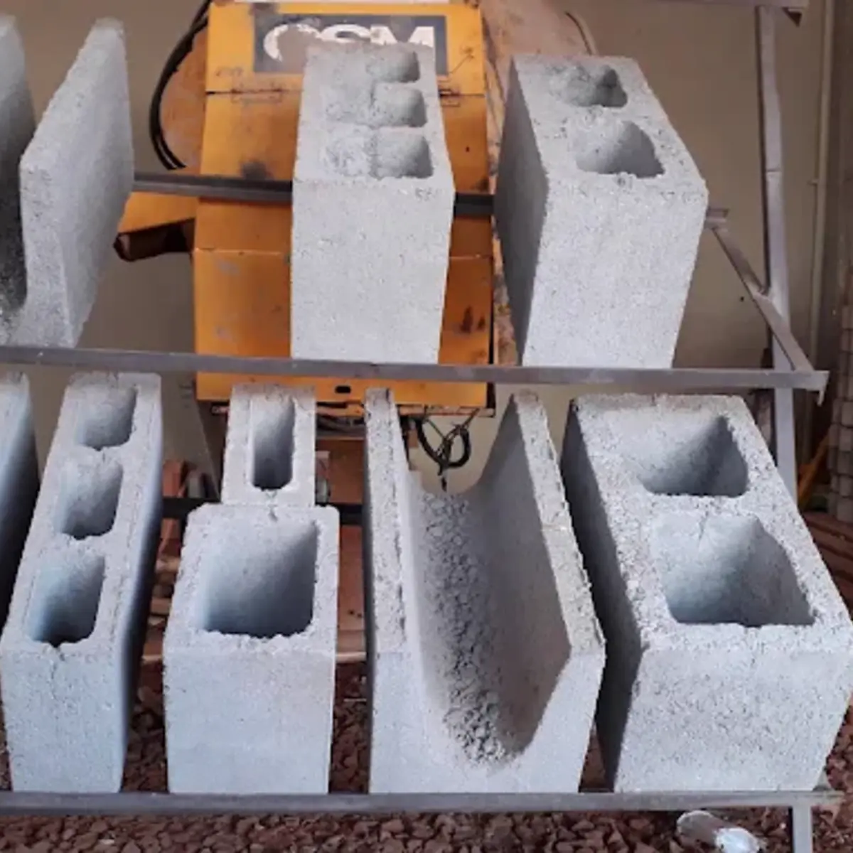 Blocos e canaletas de concreto da Pré Moldar